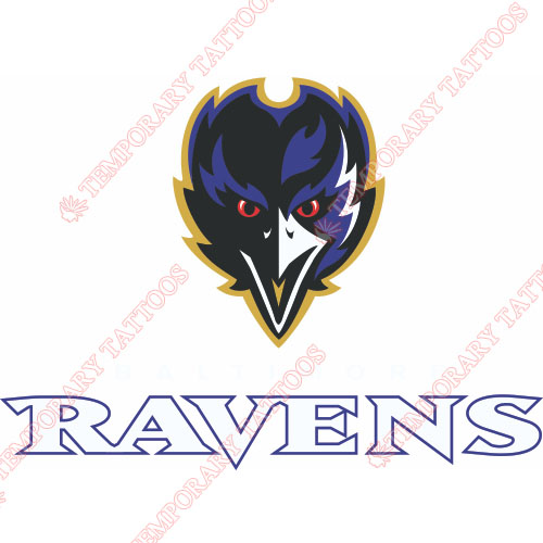 Baltimore Ravens Customize Temporary Tattoos Stickers NO.411